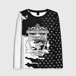 Лонгслив женский Liverpool текстура спорт, цвет: 3D-принт