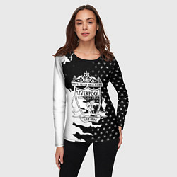 Лонгслив женский Liverpool текстура спорт, цвет: 3D-принт — фото 2