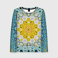 Женский лонгслив Круговой узорчатый градиент