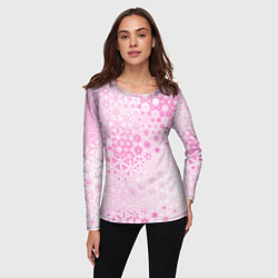 Лонгслив женский Розовая метаморфоза, цвет: 3D-принт — фото 2