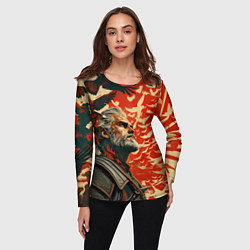 Лонгслив женский Ведьмак и птицы, цвет: 3D-принт — фото 2