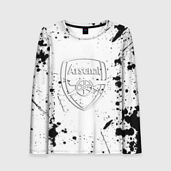Лонгслив женский Arsenal брызги красок, цвет: 3D-принт
