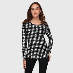 Лонгслив женский Любовь смерть и роботы, глитч символ паттерн, цвет: 3D-принт — фото 2