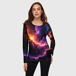 Лонгслив женский Фантастические космические туманы, цвет: 3D-принт — фото 2