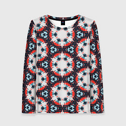 Лонгслив женский Звездный узор в шестиугольниках, цвет: 3D-принт