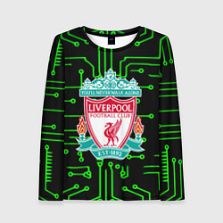 Женский лонгслив Liverpool плата текстура