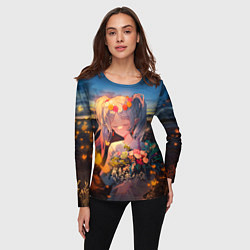 Лонгслив женский Фрирен с цветами, цвет: 3D-принт — фото 2