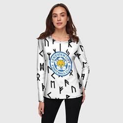 Лонгслив женский Лестер сити символы митстические, цвет: 3D-принт — фото 2