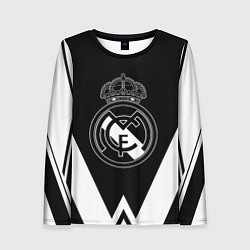 Лонгслив женский Real Madrid геометрия спорт, цвет: 3D-принт