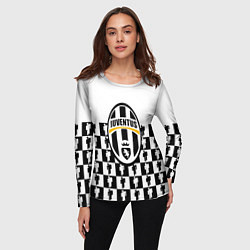 Лонгслив женский Juventus болельщики паттерн, цвет: 3D-принт — фото 2