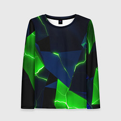 Лонгслив женский Neon tile green, цвет: 3D-принт