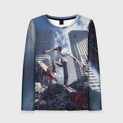 Лонгслив женский Denji in city Chainsaw man, цвет: 3D-принт
