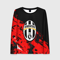 Лонгслив женский Juventus кераски текстура, цвет: 3D-принт