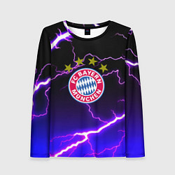 Лонгслив женский Bayern Mnchen молнии шторм, цвет: 3D-принт