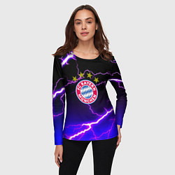 Лонгслив женский Bayern Mnchen молнии шторм, цвет: 3D-принт — фото 2