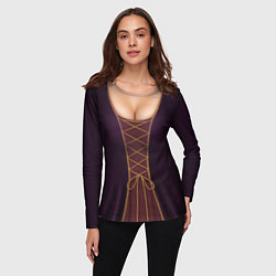 Лонгслив женский Принцесса средневековья, цвет: 3D-принт — фото 2