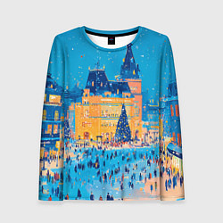 Лонгслив женский Московские новогодние каникулы, цвет: 3D-принт