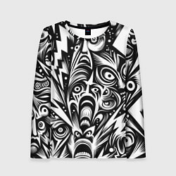 Женский лонгслив Lightnings and faces - ai art fantasy