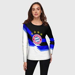 Лонгслив женский Бавария Мюнхен полосы спорт, цвет: 3D-принт — фото 2