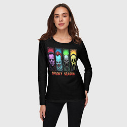 Лонгслив женский Сезон ужасов, цвет: 3D-принт — фото 2