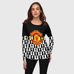 Лонгслив женский Манчестер Юнайтед люди паттерн, цвет: 3D-принт — фото 2