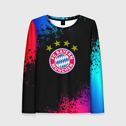 Женский лонгслив Бавария Мюнхен краски неон градиент