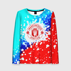 Женский лонгслив Манчестер Юнайтед неон