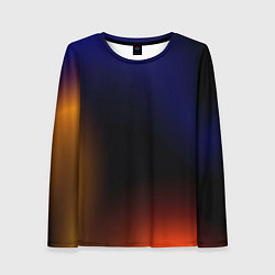 Лонгслив женский Color black red blue, цвет: 3D-принт
