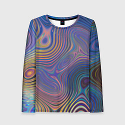 Лонгслив женский Абстрактная рябь, цвет: 3D-принт
