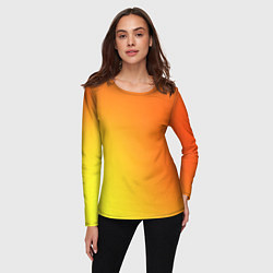 Лонгслив женский Color orange red, цвет: 3D-принт — фото 2