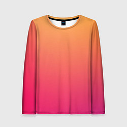 Лонгслив женский Color orange pink, цвет: 3D-принт