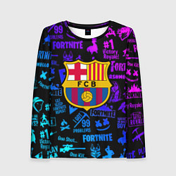 Женский лонгслив Barcelona x fortnite neon