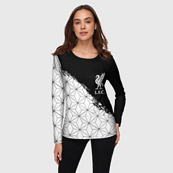 Лонгслив женский Liverpool краски текстура геометрия, цвет: 3D-принт — фото 2