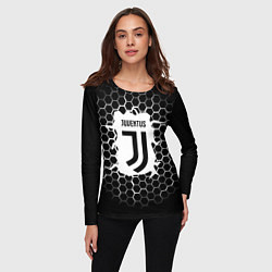 Лонгслив женский Juventus соты текстура краски, цвет: 3D-принт — фото 2