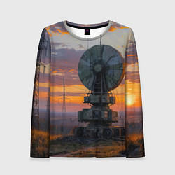 Лонгслив женский Радиоэфир на закате, цвет: 3D-принт