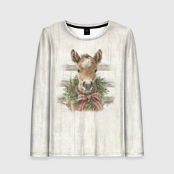 Женский лонгслив Жеребёнок и новый год