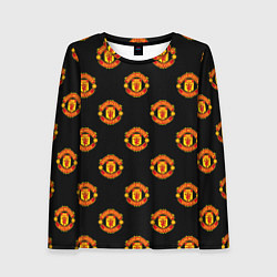 Лонгслив женский Manchester United Pattern, цвет: 3D-принт