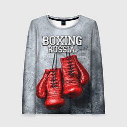 Лонгслив женский Boxing Russia, цвет: 3D-принт