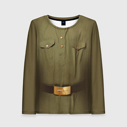 Лонгслив женский Униформа солдата цвета 3D-принт — фото 1