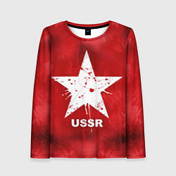 Лонгслив женский USSR Star, цвет: 3D-принт