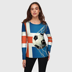 Лонгслив женский Исландский футбол, цвет: 3D-принт — фото 2