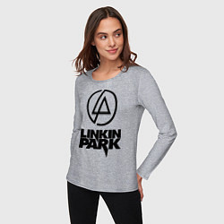 Лонгслив хлопковый женский Linkin Park, цвет: меланж — фото 2