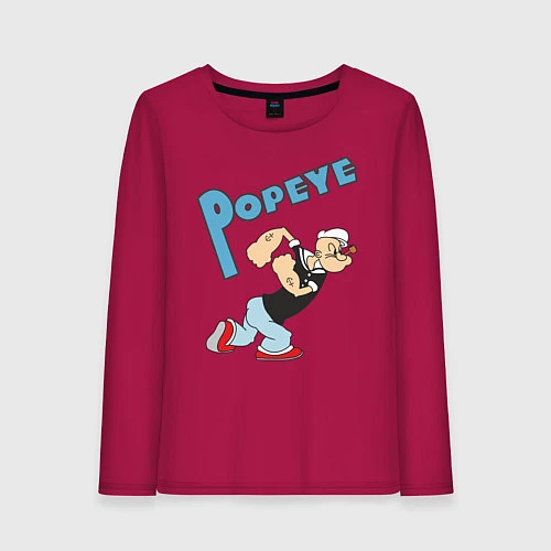 Женский лонгслив Popeye / Маджента – фото 1