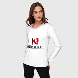 Лонгслив хлопковый женский I love House MD, цвет: белый — фото 2