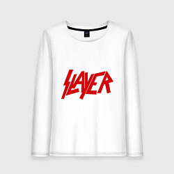 Лонгслив хлопковый женский Slayer, цвет: белый