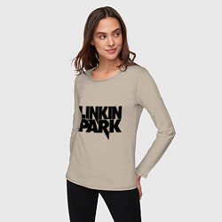 Лонгслив хлопковый женский Linkin Park, цвет: миндальный — фото 2