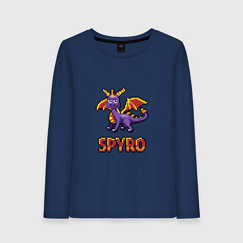 Женский лонгслив Spyro: 8 bit / Тёмно-синий – фото 1