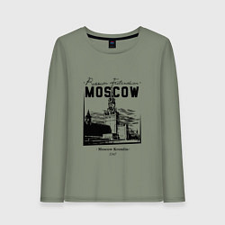 Лонгслив хлопковый женский Moscow Kremlin 1147, цвет: авокадо