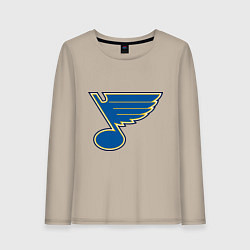 Лонгслив хлопковый женский St Louis Blues, цвет: миндальный