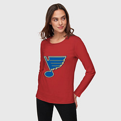 Лонгслив хлопковый женский St Louis Blues, цвет: красный — фото 2